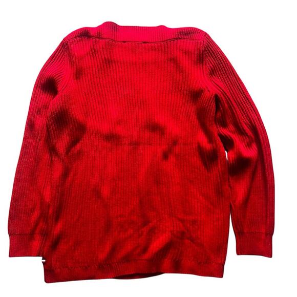 Tommy Hilfiger Women's Chunky Cable Knit Sweater Red Size Large Holidays Winter - Picture 2 of 8